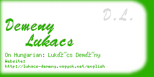 demeny lukacs business card